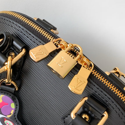 LV 25S ALMA BB BAG 23 IN BLACK EPI CALFSKIN GOLD HARDWARE