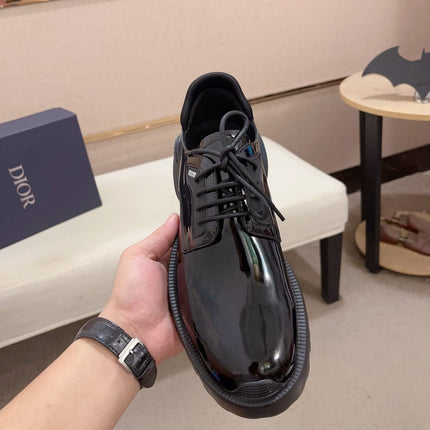 CD COMBAT BASIC SHOE BLACK POLISHED CALFSKIN