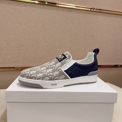 CD SOLAR SLIP-ON NAVY AND IVORY JACQUARD