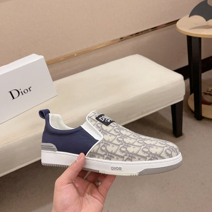 CD SOLAR SLIP-ON NAVY AND IVORY JACQUARD