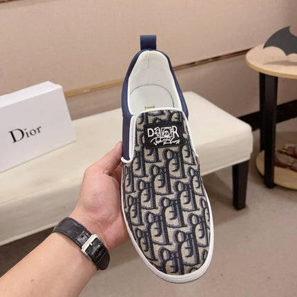 CD SOLAR SLIP-ON NAVY AND BEIGE JACQUARD