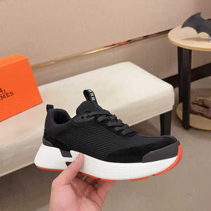 HM HUGO SNEAKER BLACK-WHITE WEAVE AND SUEDE