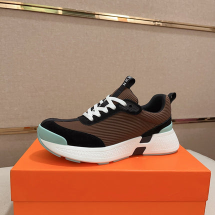HM HUGO SNEAKER BROWN WEAVE AND SUEDE