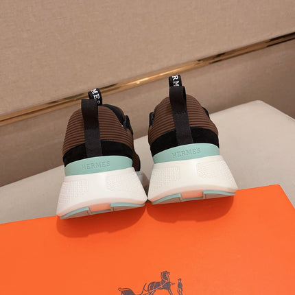 HM HUGO SNEAKER BROWN WEAVE AND SUEDE