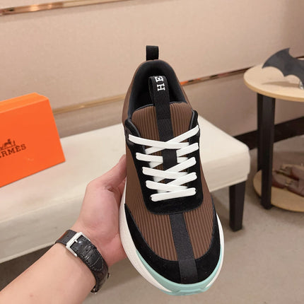 HM HUGO SNEAKER BROWN WEAVE AND SUEDE