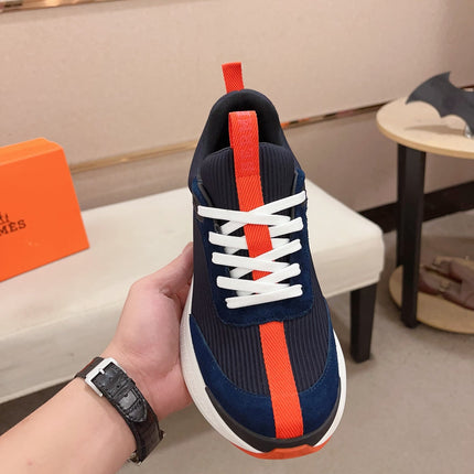 HM HUGO SNEAKER NAVY WEAVE AND SUEDE