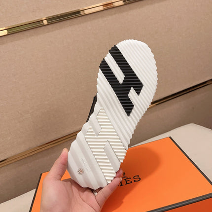HM H SNEAKER BLACK CANVAS AND CALFSKIN