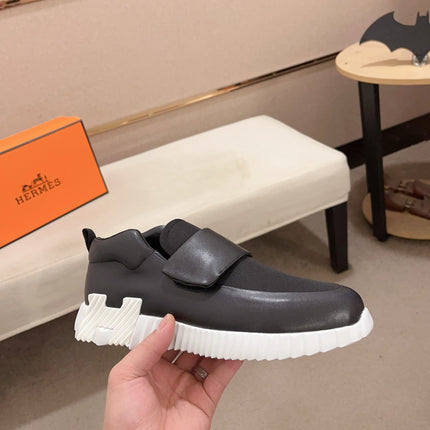 HM H SNEAKER BLACK CANVAS AND CALFSKIN