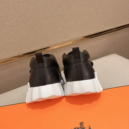 HM H SNEAKER BLACK CANVAS AND CALFSKIN