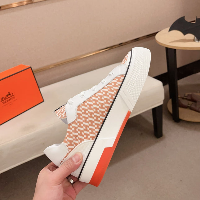 HM DAY SNEAKER WHITE AND CARROT FABRIC