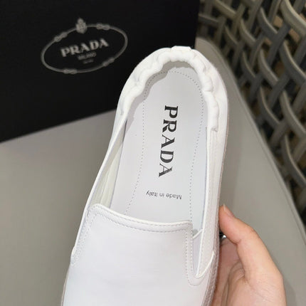 PRA LOAFER IN EGG NOG WHITE SUEDE