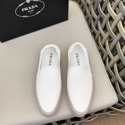 PRA LOAFER IN EGG NOG WHITE SUEDE