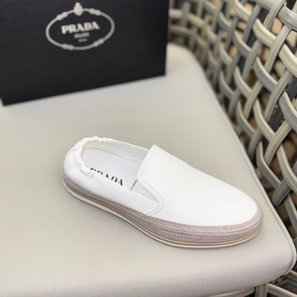 PRA LOAFER IN EGG NOG WHITE SUEDE