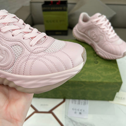 GG RIPPLE TRAINER LIGHT PASTEL PINK LAMBSKIN