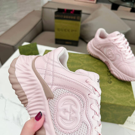 GG RIPPLE TRAINER LIGHT PASTEL PINK LAMBSKIN