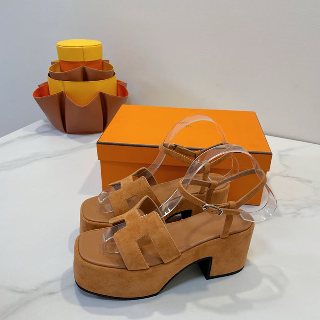 JAM 30 SANDAL IN CINNAMON BROWN SUEDE