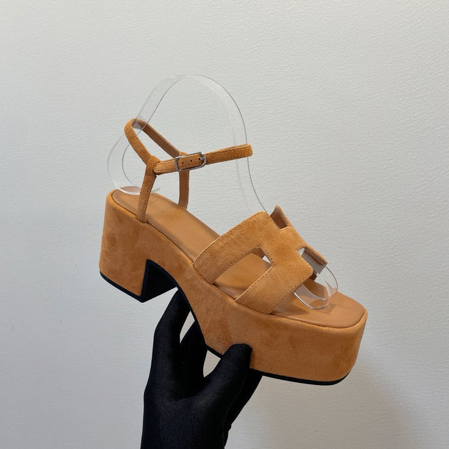 JAM 30 SANDAL IN CINNAMON BROWN SUEDE
