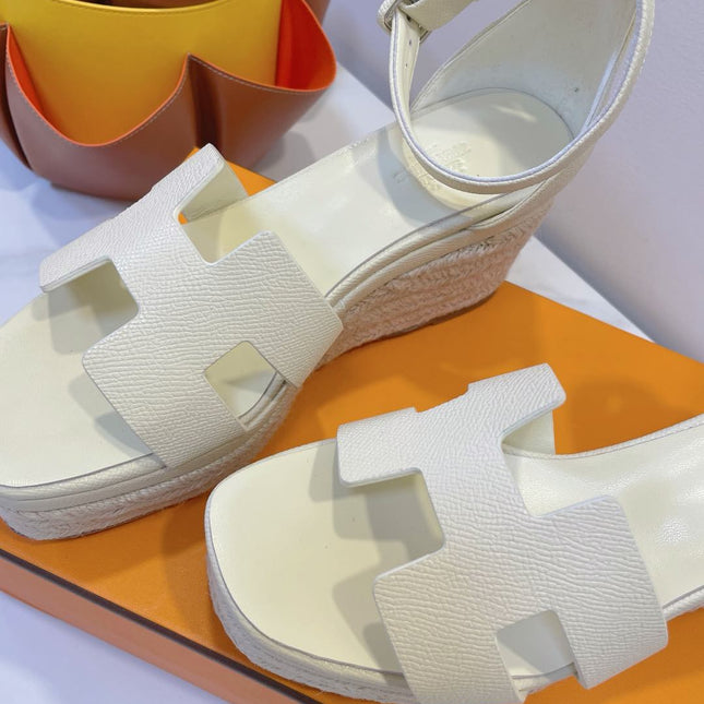 ELDA ESPADRILLE IN WHITE CREAM EPSOM CALFSKIN