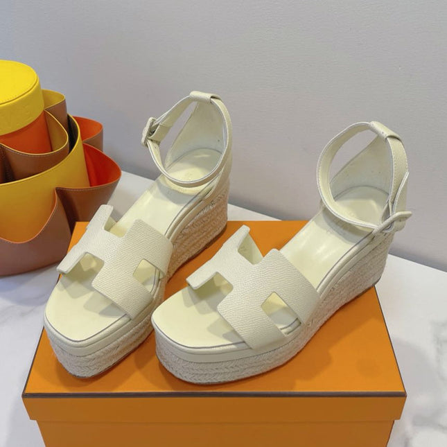 ELDA ESPADRILLE IN WHITE CREAM EPSOM CALFSKIN