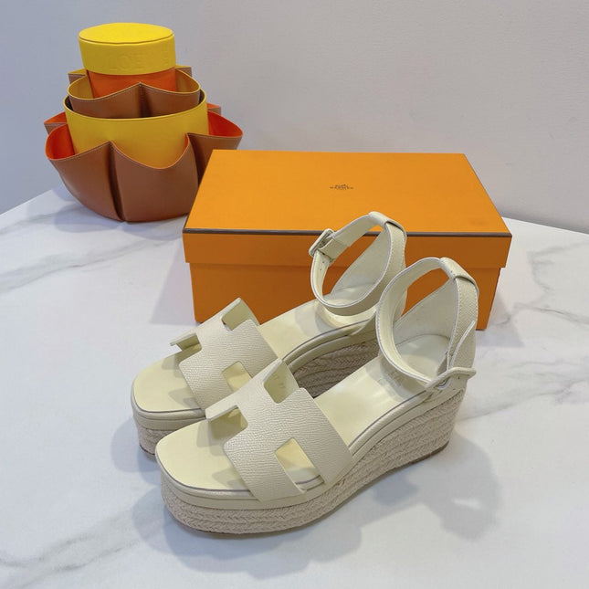 ELDA ESPADRILLE IN WHITE CREAM EPSOM CALFSKIN