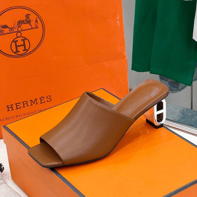 ICONIQUE 60 SANDAL IN BRONZE BROWN CALFSKIN