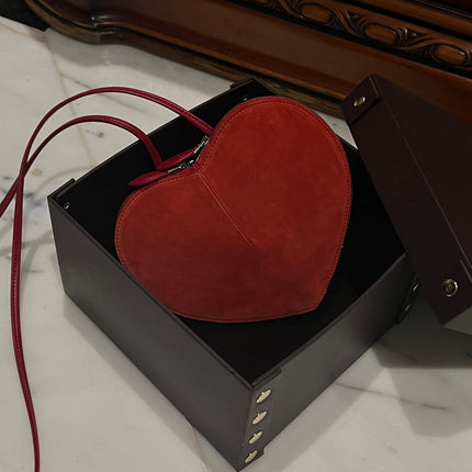 LE COEUR BAG 21 IN OLD BRICK SUEDE
