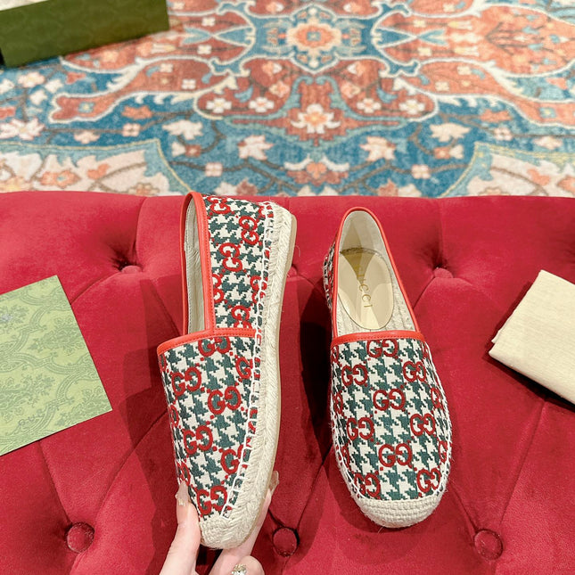 GG ESPADRILLE LOAFER CRIMSON AND OCEAN CANVAS