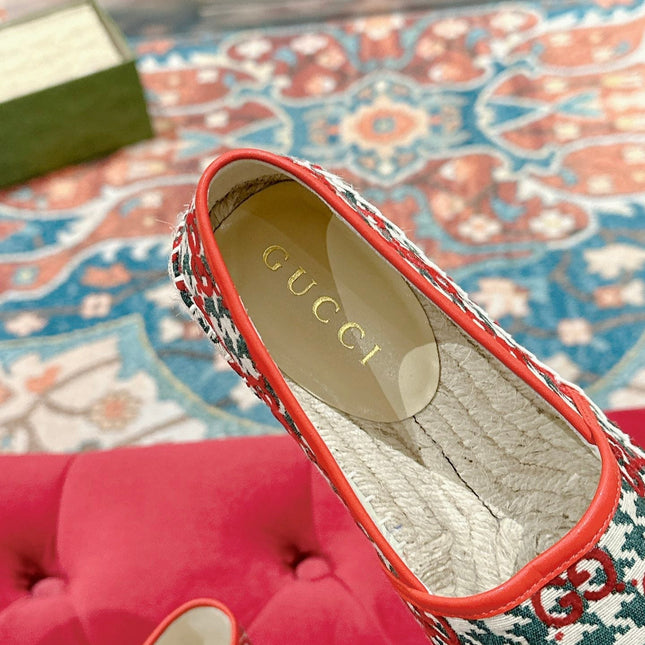 GG ESPADRILLE LOAFER CRIMSON AND OCEAN CANVAS