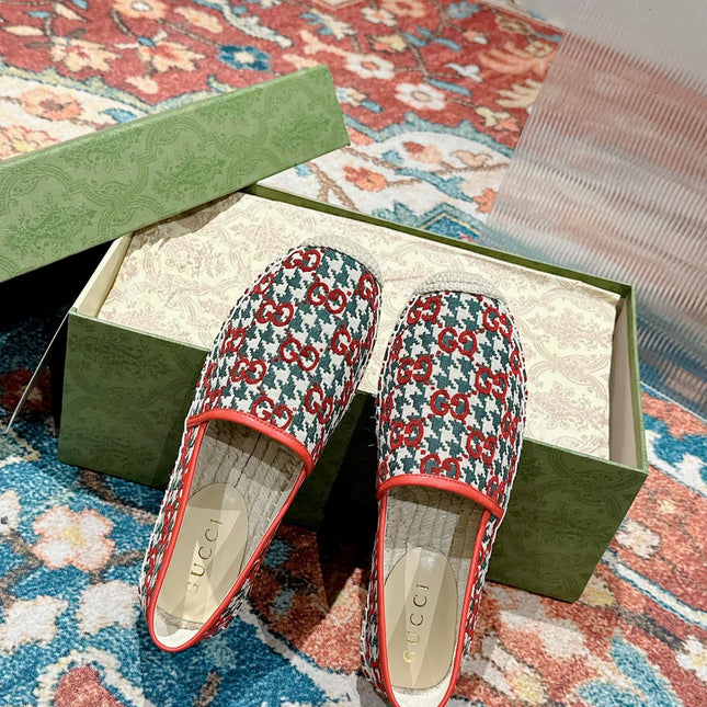 GG ESPADRILLE LOAFER CRIMSON AND OCEAN CANVAS