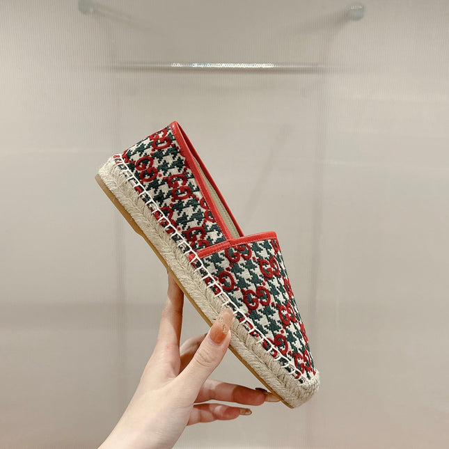 GG ESPADRILLE LOAFER CRIMSON AND OCEAN CANVAS