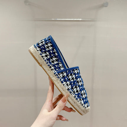 GG ESPADRILLE LOAFER COBALT AND BLACK CANVAS
