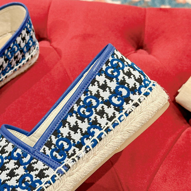 GG ESPADRILLE LOAFER COBALT AND BLACK CANVAS