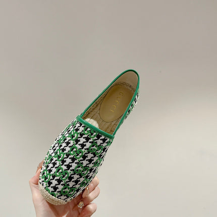 GG ESPADRILLE LOAFER GREEN CANVAS