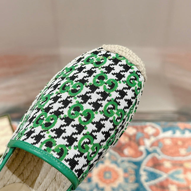 GG ESPADRILLE LOAFER GREEN CANVAS