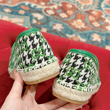GG ESPADRILLE LOAFER GREEN CANVAS