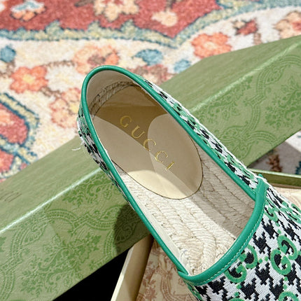 GG ESPADRILLE LOAFER GREEN CANVAS