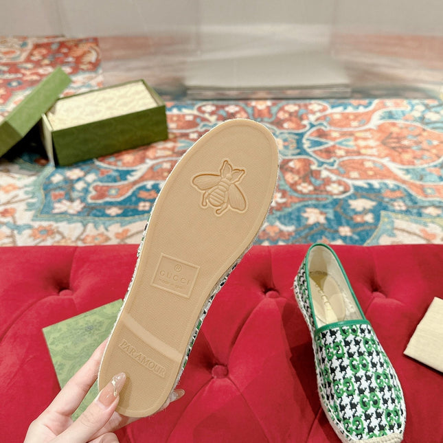 GG ESPADRILLE LOAFER GREEN CANVAS