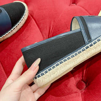 GG ESPADRILLES SLIP - ON BLACK CANVAS