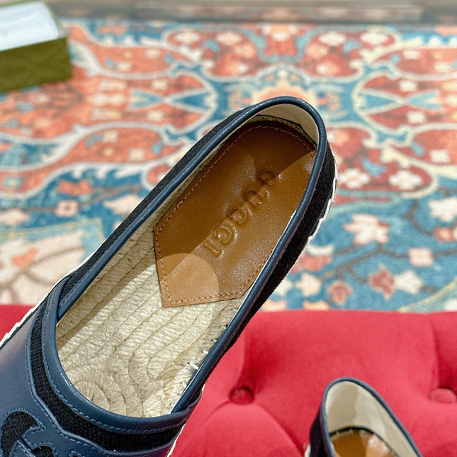 GG ESPADRILLES SLIP - ON BLACK CANVAS