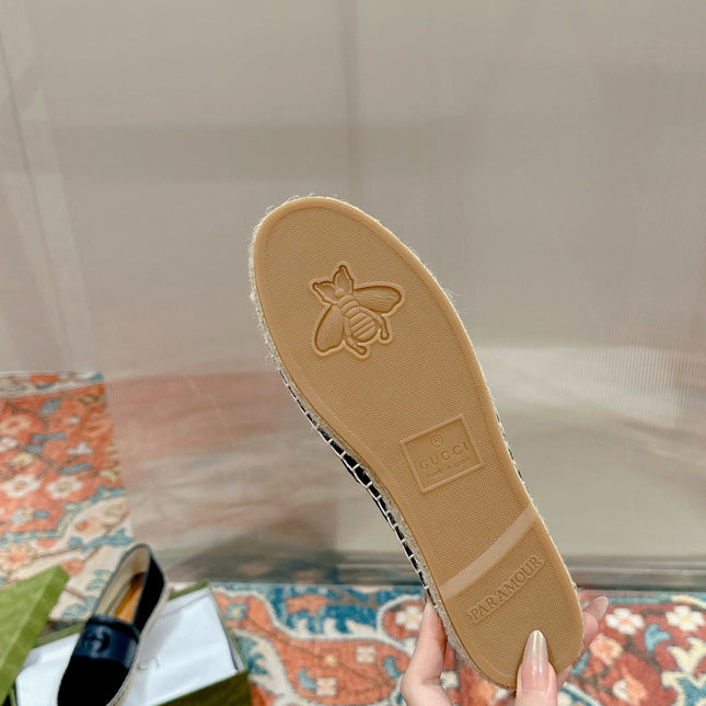 GG ESPADRILLES SLIP - ON BLACK CANVAS