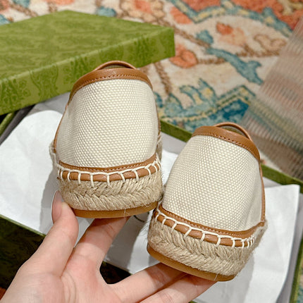 GG ESPADRILLES SLIP - ON WHITE CANVAS