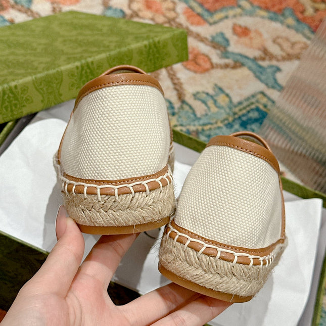 GG ESPADRILLES SLIP - ON WHITE CANVAS