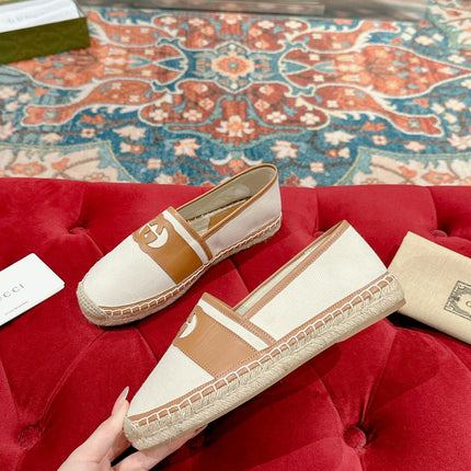 GG ESPADRILLES SLIP - ON WHITE CANVAS