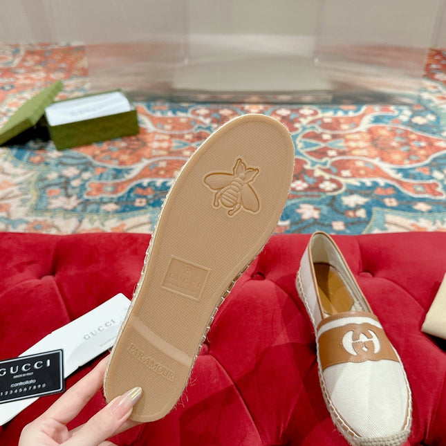 GG ESPADRILLES SLIP - ON WHITE CANVAS