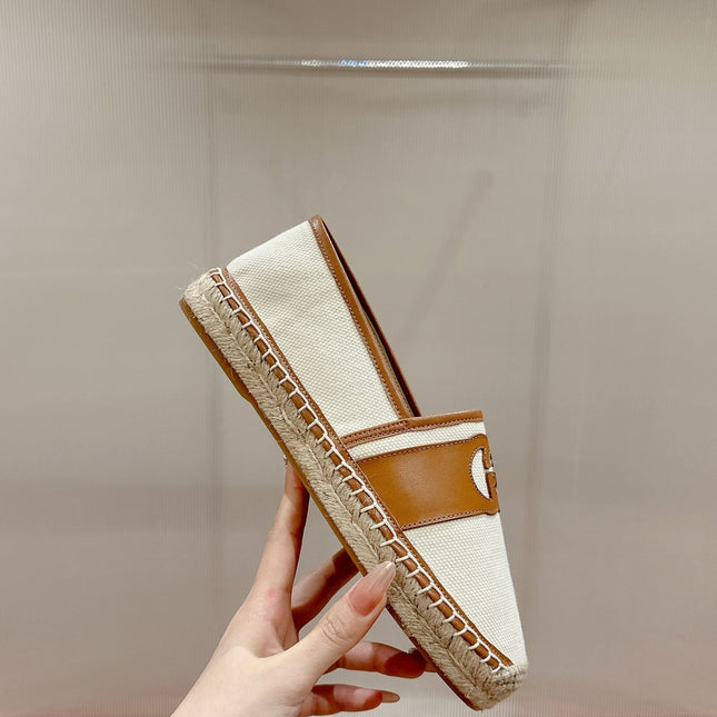 GG ESPADRILLES SLIP - ON WHITE CANVAS