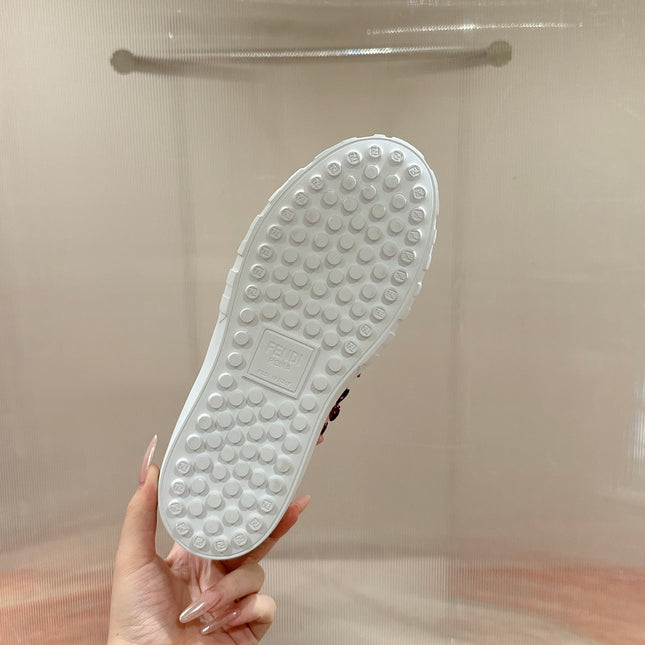 RUNWAY SEQUIN CASUAL SHOES IN CREPE PINK CALFSKIN