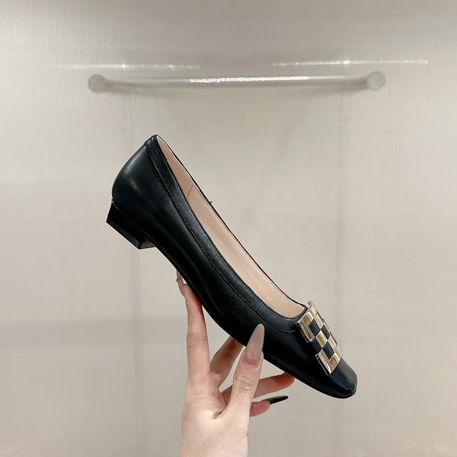 TROMPETTE BALLERINAS IN BLACK SHINY CALFSKIN