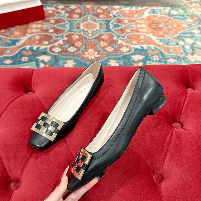 TROMPETTE BALLERINAS IN BLACK SHINY CALFSKIN