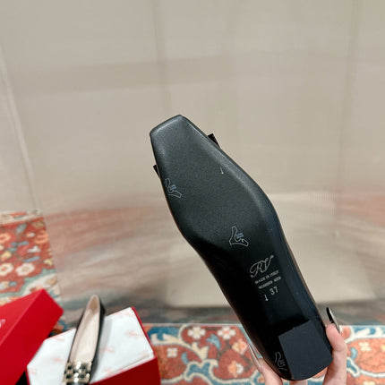 TROMPETTE BALLERINAS IN BLACK SHINY CALFSKIN