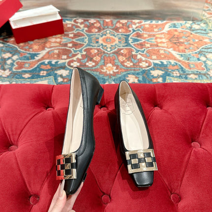 TROMPETTE BALLERINAS IN BLACK SHINY CALFSKIN